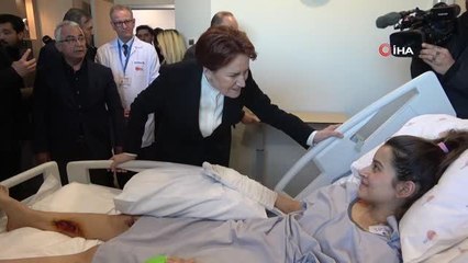 Akşener, Adana'da depremde yaralananları ziyaret etti