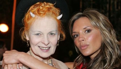 Victoria Beckham Wore a Long  Lean Bustle Dress to the Vivienne Westwood Memorial Service