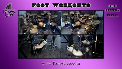 Drum Exercise | Foot Workouts (Part 60 - RLRLLL) | Panos Geo