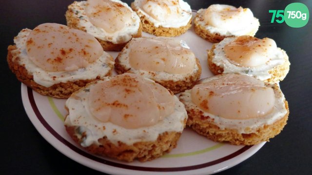 Bouchées de noix st jacques et pain d'épices