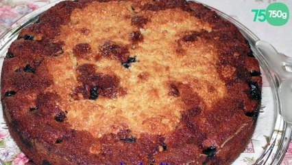 Gâteau aux cerises et flocons d'avoine