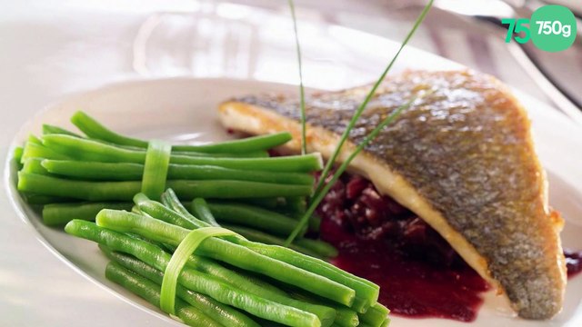 Filets de dorade à l'échalote et leur fagot de haricots verts