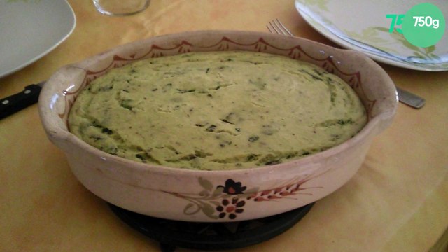 Clafoutis léger de courgettes au roquefort