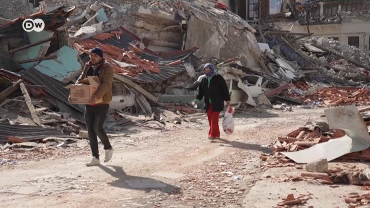 Катастрофа в Турции: разрушенный землетрясением турецкий город Антакья (17.02.2023)