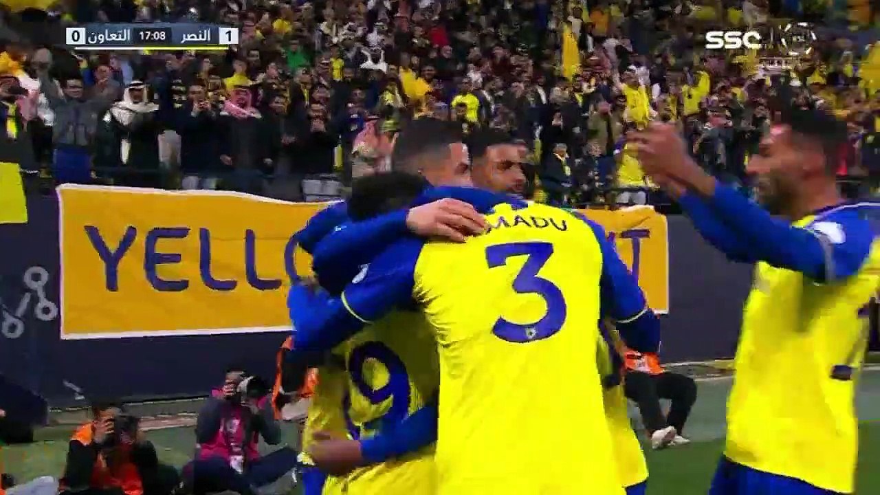 اهداف مباراة النصر والتعاون 2 1 الدوري السعودي