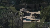 Gun-shaped pool installed in Florida backyard captured in aerial footage
