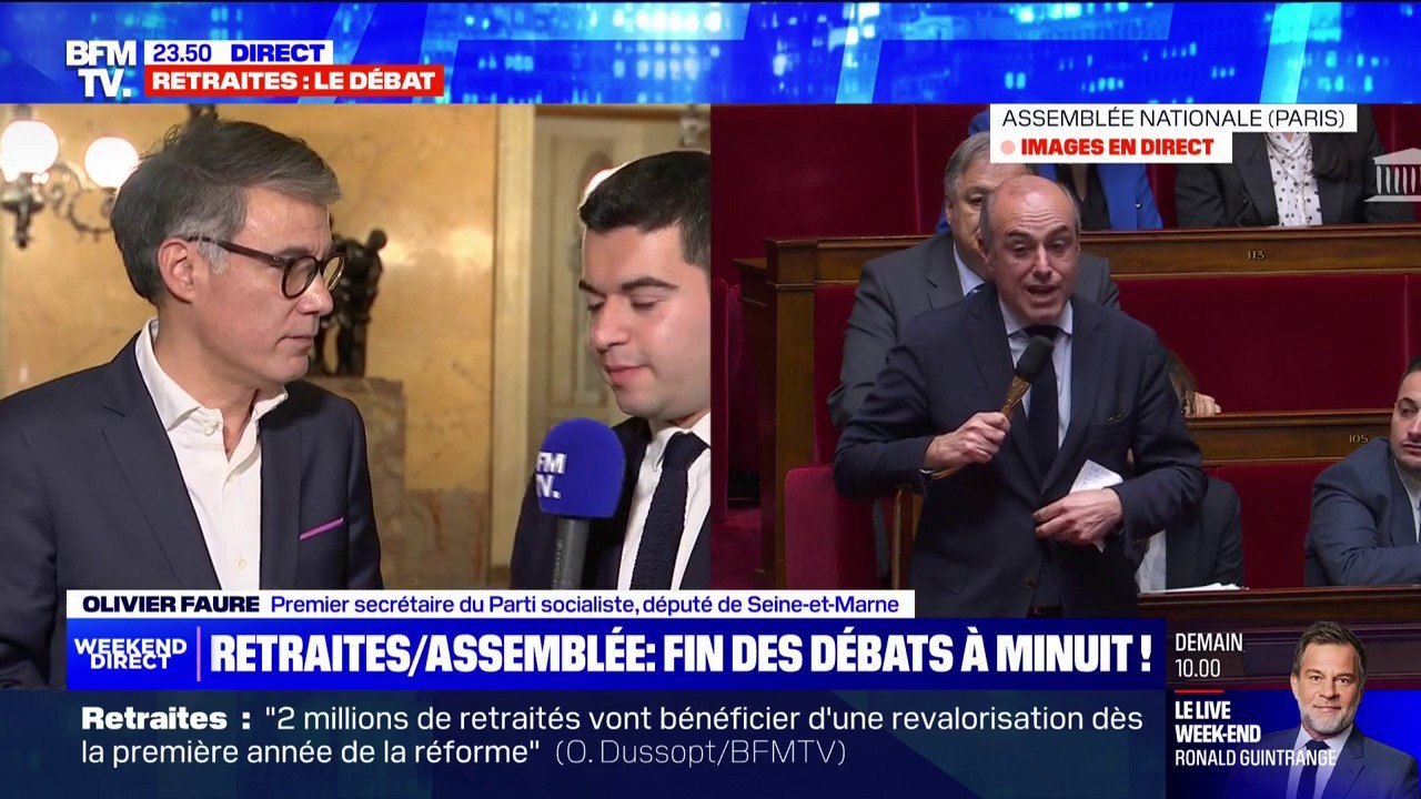 Réforme des retraites: "Ce projet est resté, de bout en bout, un projet profondément injuste", affirme Olivier Faure (PS)