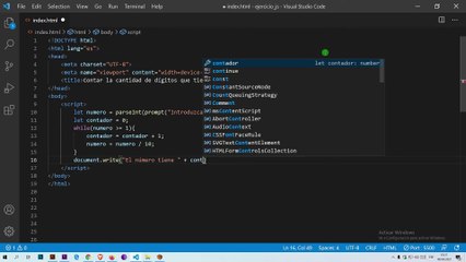 Contar la cantidad de dígitos que tiene un número en JavaScript