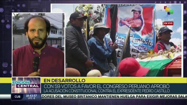Congreso peruano aprobó la acusación constitucional contra el expresidente Pedro Castillo
