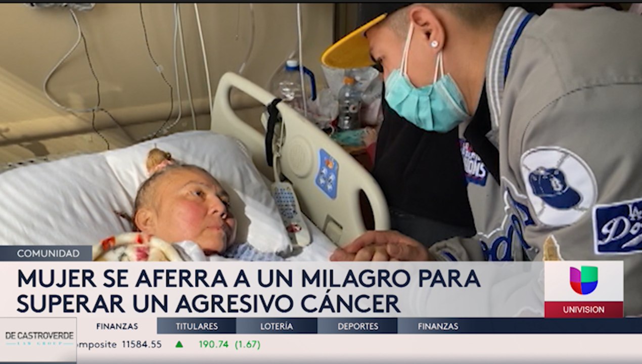 Mujer que lucha contra un agresivo cáncer en un hospital del valle.