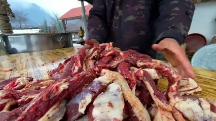 I cooked Sausage from a Whole Bull! Natural Beef Dish