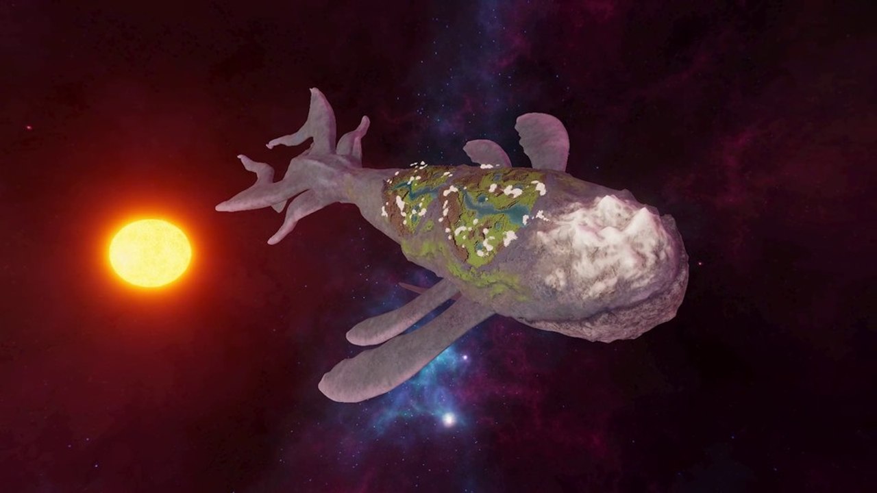 Im Aufbauspiel Beyond These Stars errichtet ihr eure Stadt auf einem Weltraum-Wal
