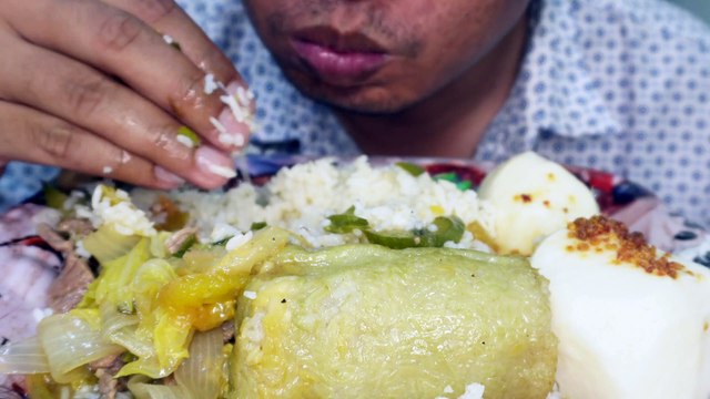 Chinese Eating - Eat white Rice With Fry vegetables beef | asmr eating mukbang