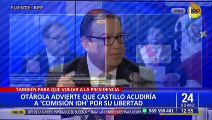 Premier Otárola advierte que Pedro Castillo acudiría a la CIDH en busca de su libertad