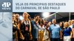 Tarcísio de Freitas e Ricardo Nunes participam de desfiles de carnaval no Anhembi