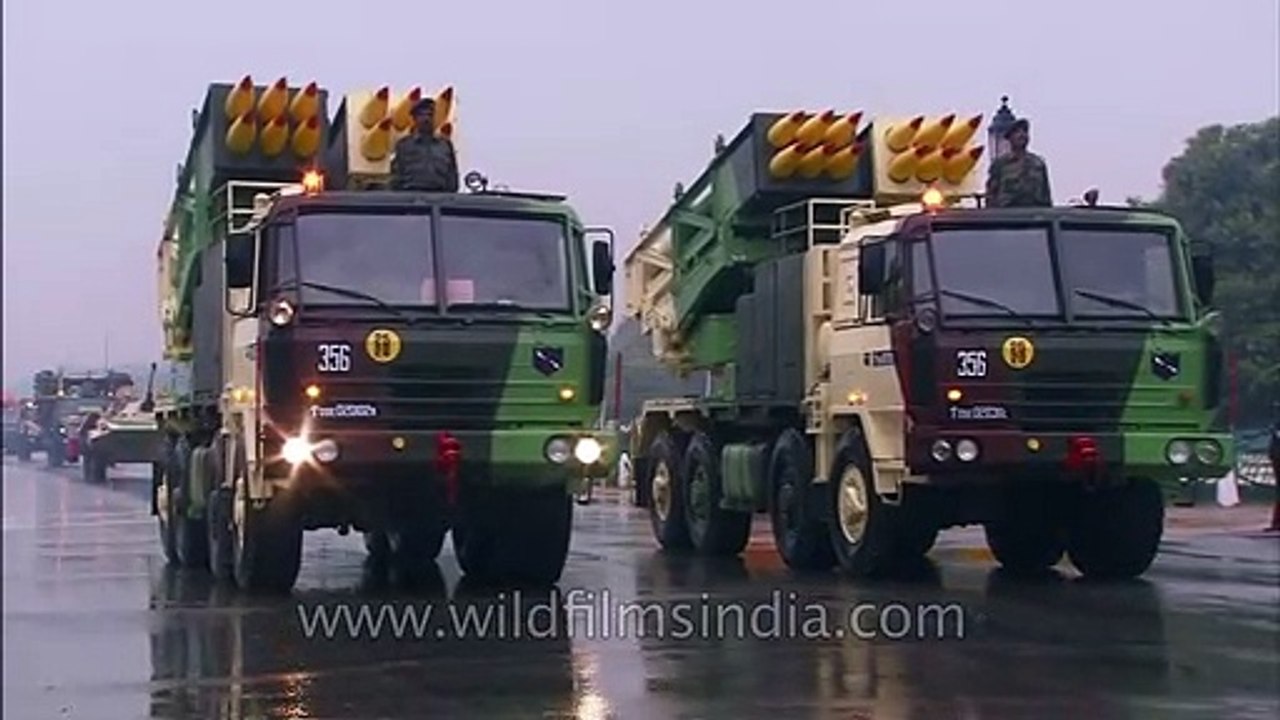 Indian missiles_ Pinaka 214 mm Multi Barrel Rocket Launcher
