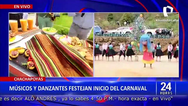 Con música, danzantes y platos típicos: Así inicia el carnaval de Chachapoyas