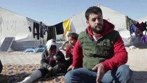 ناجون سوريون يعانون من نقص الخدمات في مخيم  بالقرب من جنديرس