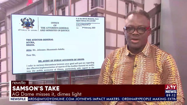 Samson's Take || AG Dame misses it, dimes light || Newsfile