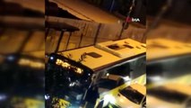 Bağcılar'da İETT şoförü tartıştığı aracı otobüs ile böyle sıkıştırdı