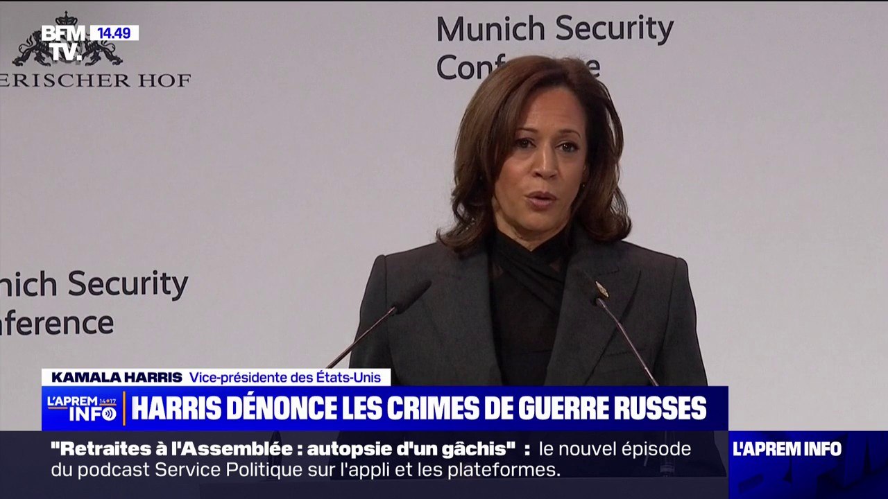 Kamala Harris dénonce les "crimes contre l'humanité" commis par la Russie en Ukraine