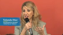 Yolanda Díaz defiende su modelo de sanidad pública frente al modelo de Feijóo en Galicia