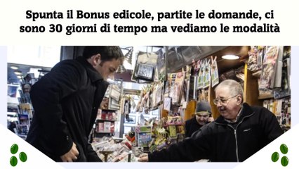 Spunta il Bonus edicole, partite le domande, ci sono 30 giorni di tempo ma vediamo le modalità