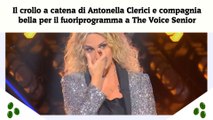 Il crollo a catena di Antonella Clerici e compagnia bella per il fuoriprogramma a The Voice Senior