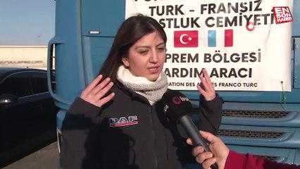 Yardım tırıyla Fransa'dan yola çıkan gurbetçi kadın Türkiye'ye ulaştı