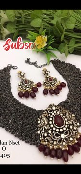 Necklace with earing kundan jewellery collection at only $10