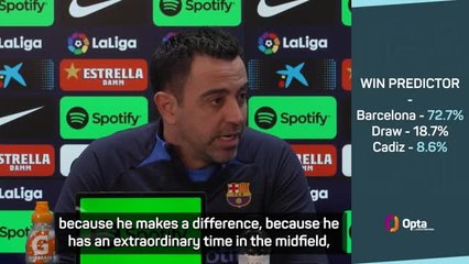 Xavi backing Barca squad depth in Pedri's absence
