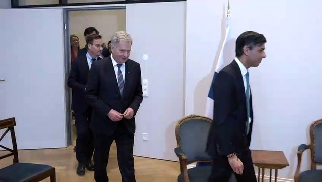 Rishi Sunak meets Finnish and Swedish leaders in Munich