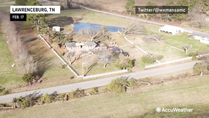 Tennessee home hit with tornado damage