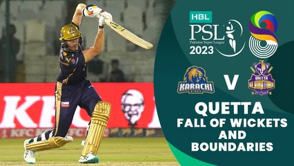 Let's Recap Quetta Gladiators Fall of Wickets And Boundaries | Match 6 | HBL PSL 8 | MI2T