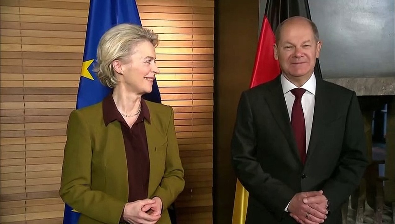 German Chancellor Scholz meets Von der Leyen, Sunak, Kurti and Colonna in Munich