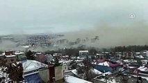 Kahramanmaraş merkezli ikinci depremin ardından oluşan toz bulutu cep telefonuyla kaydedildi