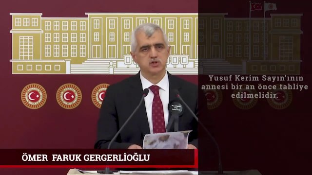 HDP Kocaeli Milletvekili Ömer Faruk Gergerlioğlu: Biz yine deprem öncesi çok yoğun gündem ettiğimiz Yusuf Kerim Sayın’ı gündem etmek istiyoruz. Ewing sarkom hastası ve maalesef tedavi başarı oranı çok düşük ve annesi de cezaevinde