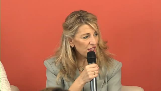 Yolanda Díaz alerta en un acto de Sumar del desmantelamiento deliberado de la sanidad pública como proyecto del PP