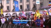 Protestas a favor y contra la guerra de Ucrania en Múnich