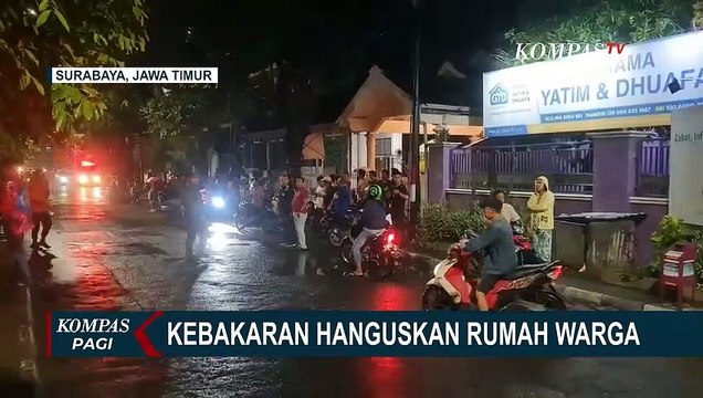 Satu Rumah di Perumahan Rungkut Mapan Barat Surabaya Ludes Terbakar, 11 Mobil Pemadam Diterjunkan