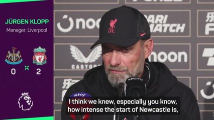 Klopp praises players for handling Newcastle 'intensity'