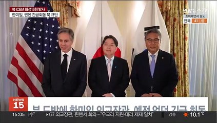 한미일 외교장관, 독일서 긴급회동…"북, 더 강력한 제재 직면"