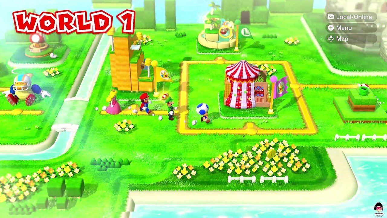 Super Mario 3d World Mario Peach Luigi And Toad In Plessies Plunging Falls Bowsers Highway 4778