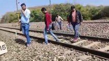 Gwalior: Some youths were lying down on a railway track to shoot Instagram reel