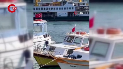 Adalar vapurunda panik anları: Dümen kilitlendi, yolcular tahliye edildi