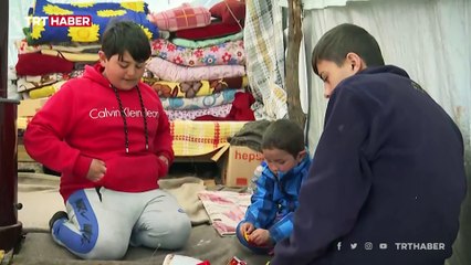 Depremzede Hamza'nın dron sevinci