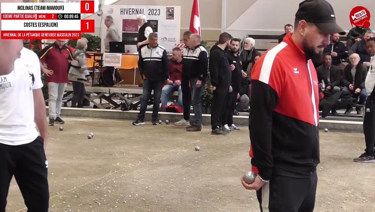 Qualif 10e partie MOLINAS vs COSTES : Marathon hivernal à pétanque masculin de Genève 2023