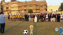 Football Match Start from National Anthem