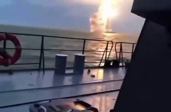 Russian Naval Forces launching cruise missiles into Ukraine from the Black Sea.