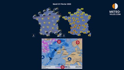 prévisions météo villes du dimanche 19 février 2023
